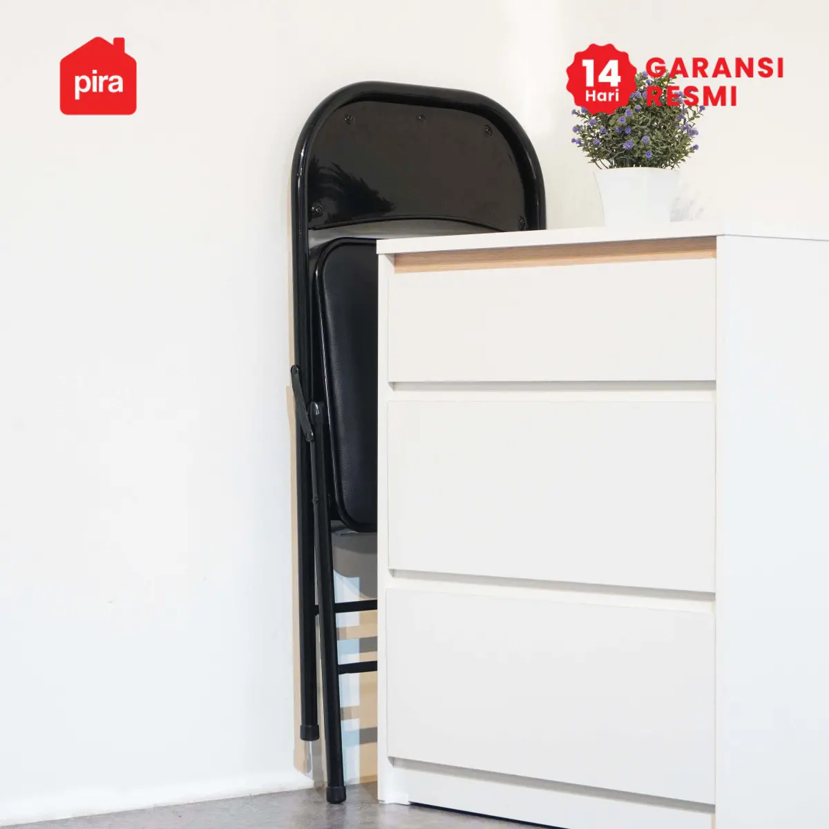 PIRA - SOLO AVA CH45 KURSI LIPAT OUTDOOR / KURSI LIPAT / KURSI CAFE warna BLACK - PIRA - foto 3