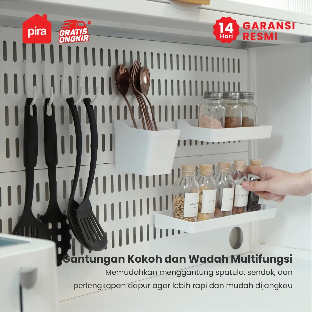 PIRA - ESSEN AVA MKC 80T5 LEMARI DAPUR / RAK DAPUR / RAK OVEN / RAK MICROWAVE / RAK PIRING / RAK DAPUR BESI warna WHITE - PIRA - foto 5