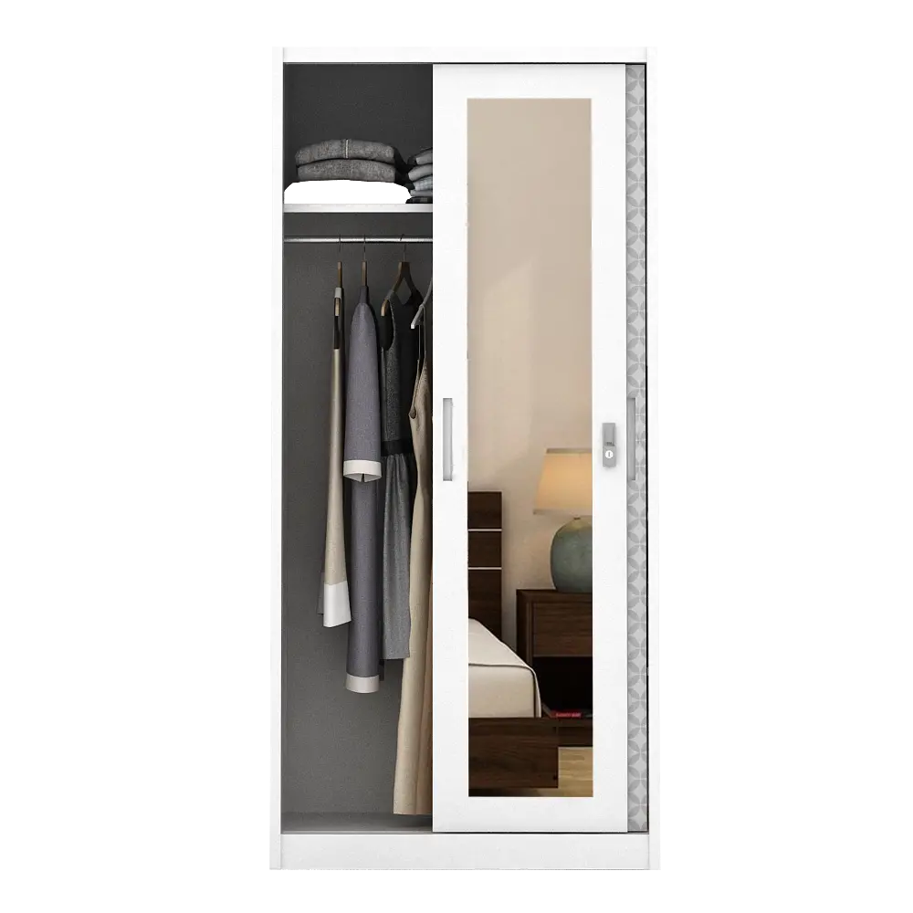 PIRA BAVARIAN - KUNST 90 MWDSL LEMARI PAKAIAN BESI SLIDING / PINTU GESER warna WHITE - BAVARIAN - foto 9