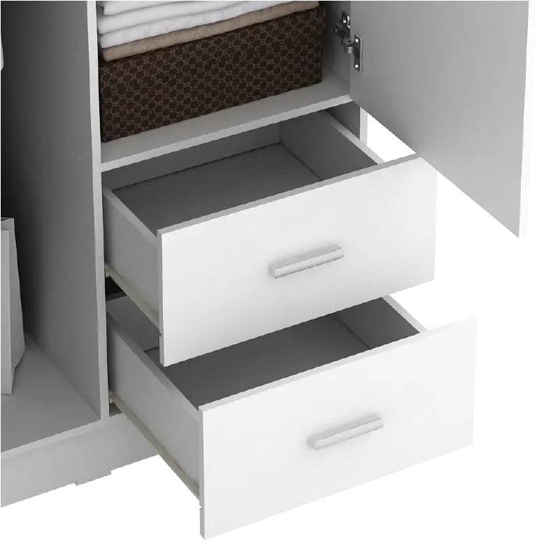 PIRA METROPOLIS - ALANA 2PL A LEMARI PAKAIAN 2 PINTU warna WHITE - PIRA METROPOLIS - foto 11