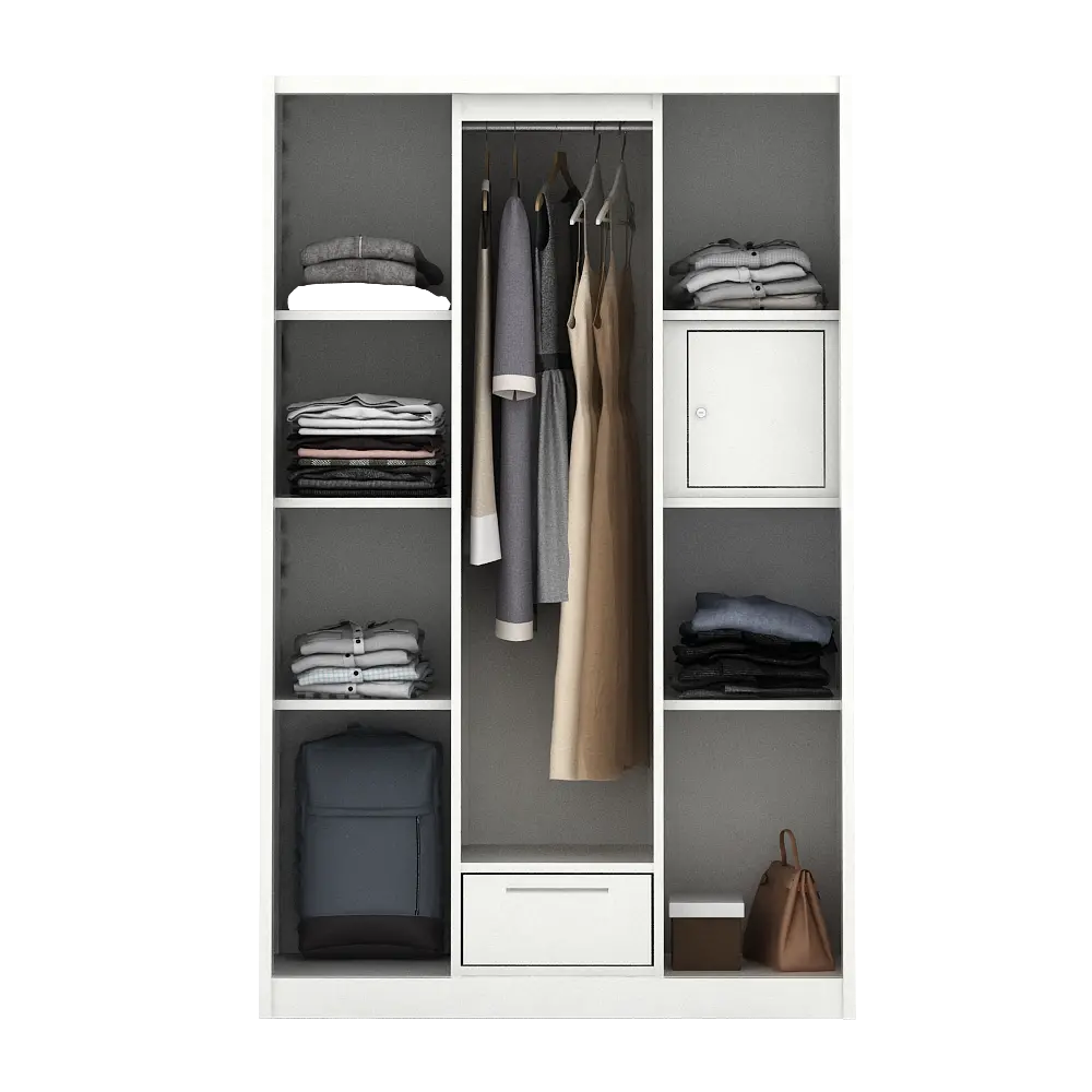 PIRA - SAXON 3 SSL MWD LEMARI PAKAIAN BESI 3 PINTU warna WHITE - BAVARIAN - foto 8