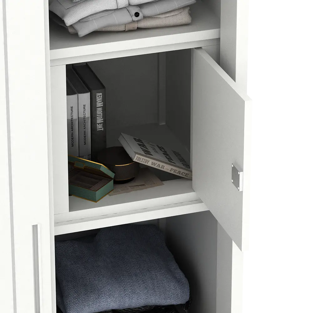 PIRA - SAXON 3 SSL MWD LEMARI PAKAIAN BESI 3 PINTU warna WHITE - BAVARIAN - foto 9