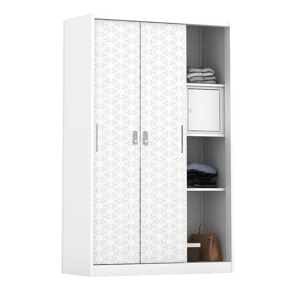PIRA METROPOLIS -  VILO 3SSL A MWD LEMARI PAKAIAN BESI 3 PINTU SLIDING / PINTU GESER warna WHITE - METROPOLIS - foto 6