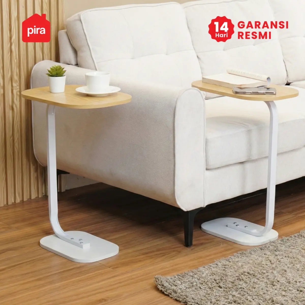 PIRA - TOGI ET40 MEJA KOPI / MEJA KECIL / MEJA SUDUT SOFA / MEJA SAMPING warna WHITE - PIRA - foto 2