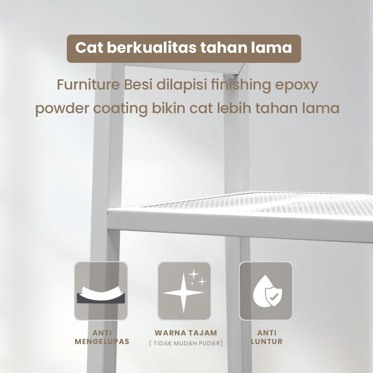 PIRA - FLATO AVA MSU 5X1 RAK DAPUR LIPAT SERBAGUNA / RAK BESI 5 SUSUN warna WHITE - PIRA - foto 8