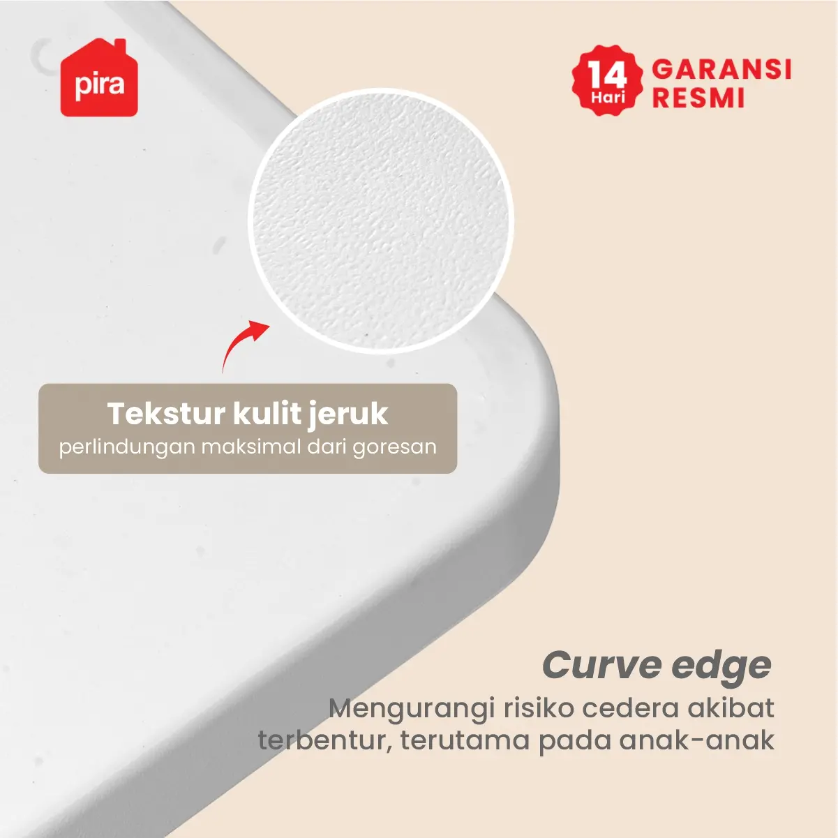 PIRA - FOLDA FT122 H MEJA SERBAGUNA / MEJA LIPAT OUTDOOR / MEJA TAMAN / MEJA MAKAN warna WHITE - PIRA - foto 2