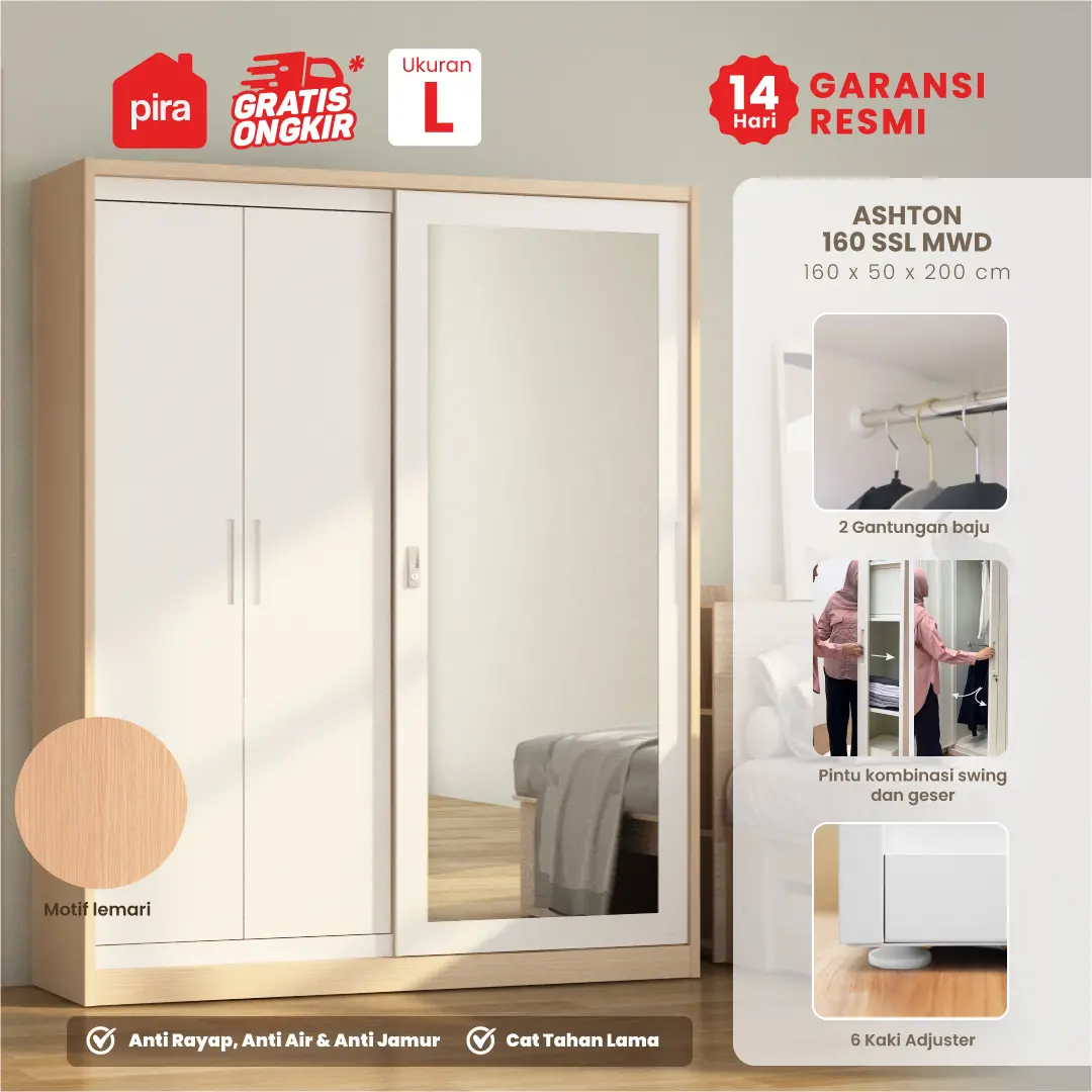 ASHTON 160 SSL MWD warna LIGHT ASH - WHITE - PIRA - foto 1