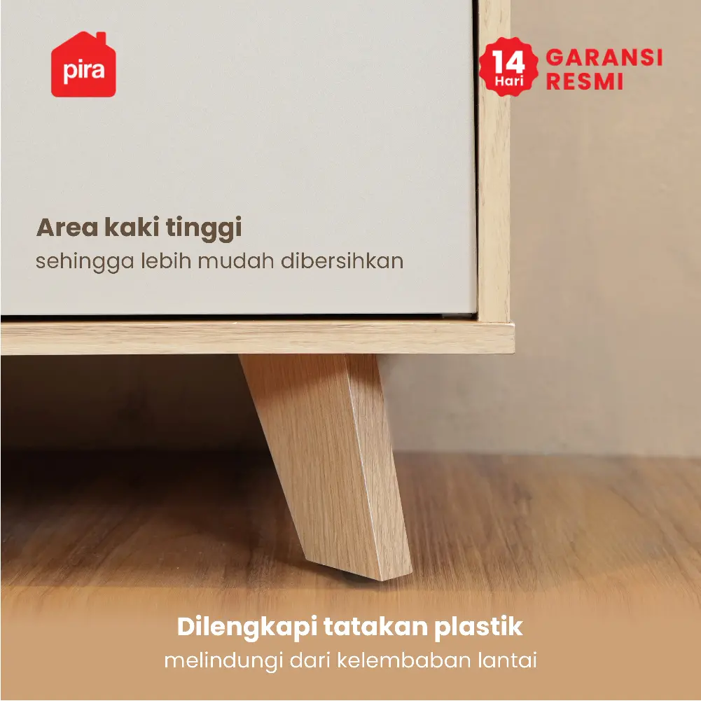 PIRA METROPOLIS -  SENDAI SB160 BUFET / LEMARI DAPUR / KABINET DAPUR / MEJA TV / SIDEBOARD warna PRO OAK - LIGHT TAUPE - PIRA METROPOLIS - foto 11