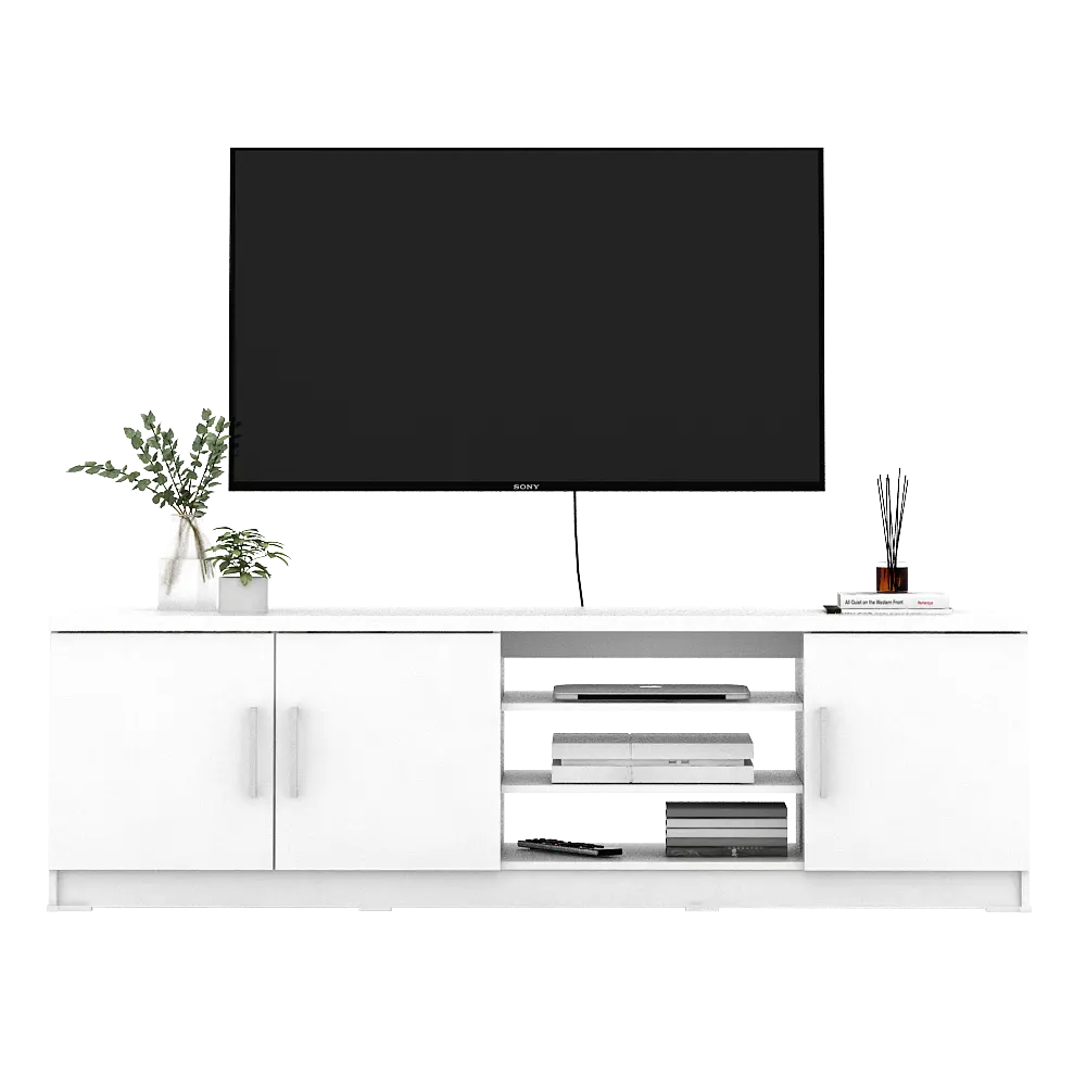 PIRA METROPOLIS - ARUNA AVA TV150 MEJA TV / RAK TV MINIMALIS warna WHITE - BAVARIAN - foto 3