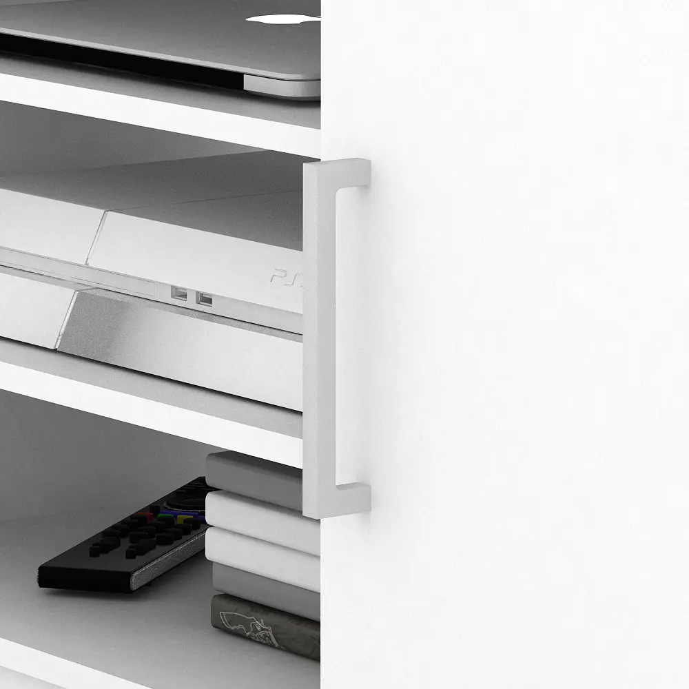 PIRA METROPOLIS - ARUNA AVA TV150 MEJA TV / RAK TV MINIMALIS warna WHITE - BAVARIAN - foto 6