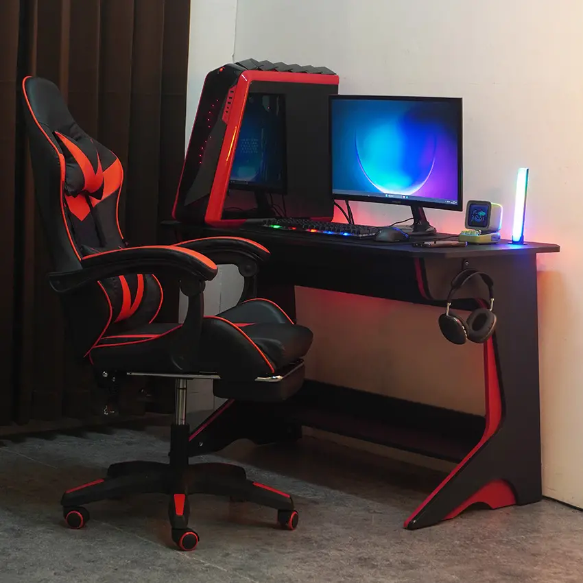 PIRA -  X-WING GC V2 KURSI GAMING DENGAN SANDARAN KAKI DAN FITUR MASSAGE / PIJAT warna BLACK - RED - PIRA - foto 3