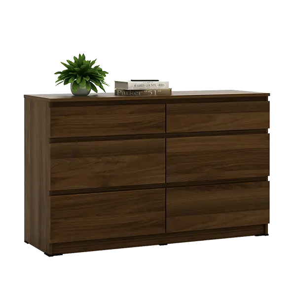 PIRA -  LINUS CH3+3 LEMARI LACI warna BROWN WALNUT - PIRA - foto 2