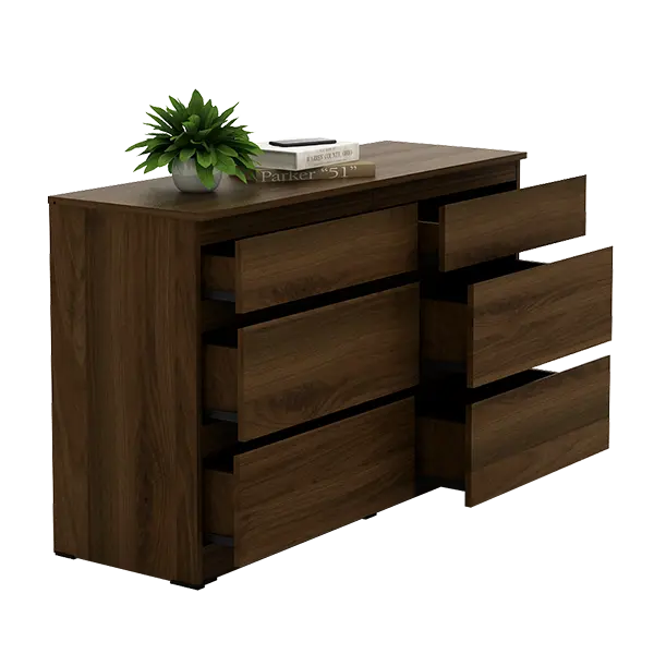 PIRA -  LINUS CH3+3 LEMARI LACI warna BROWN WALNUT - PIRA - foto 3
