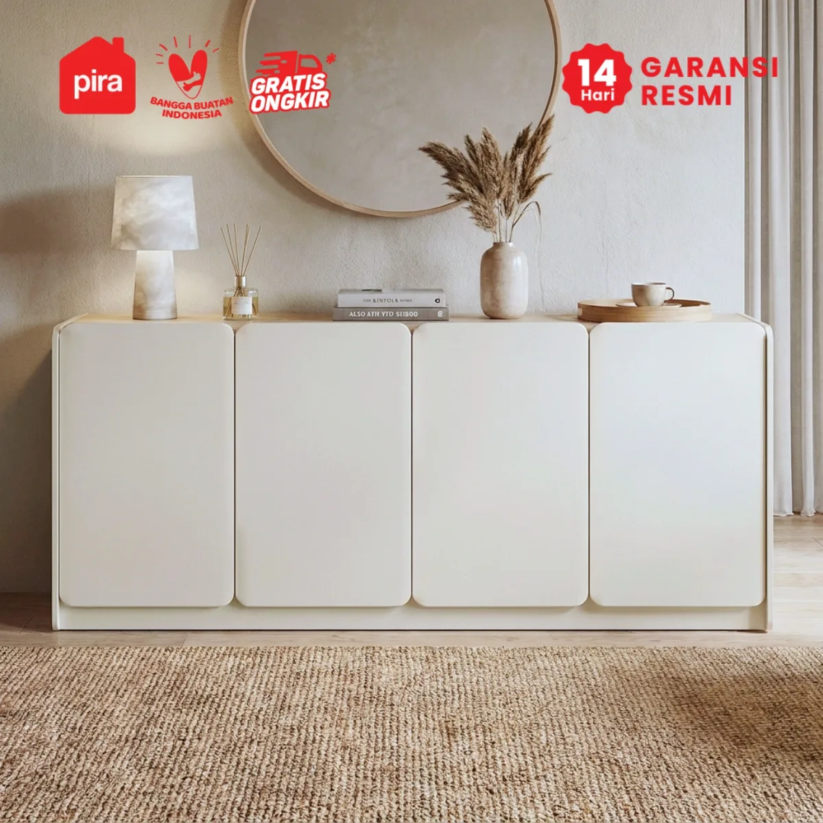 PIRA -  KOOVA SB180 BUFET / KABINET TV / SIDEBOARD / MEJA TV warna LIGHT TAUPE - PRO OAK - PIRA - foto 2