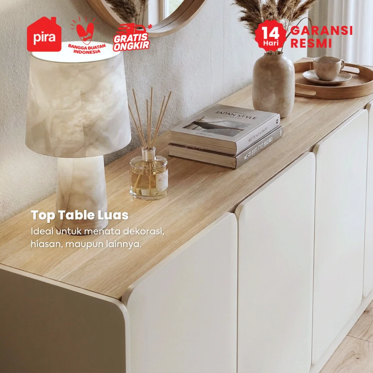 PIRA -  KOOVA SB180 BUFET / KABINET TV / SIDEBOARD / MEJA TV warna LIGHT TAUPE - PRO OAK - PIRA - foto 4