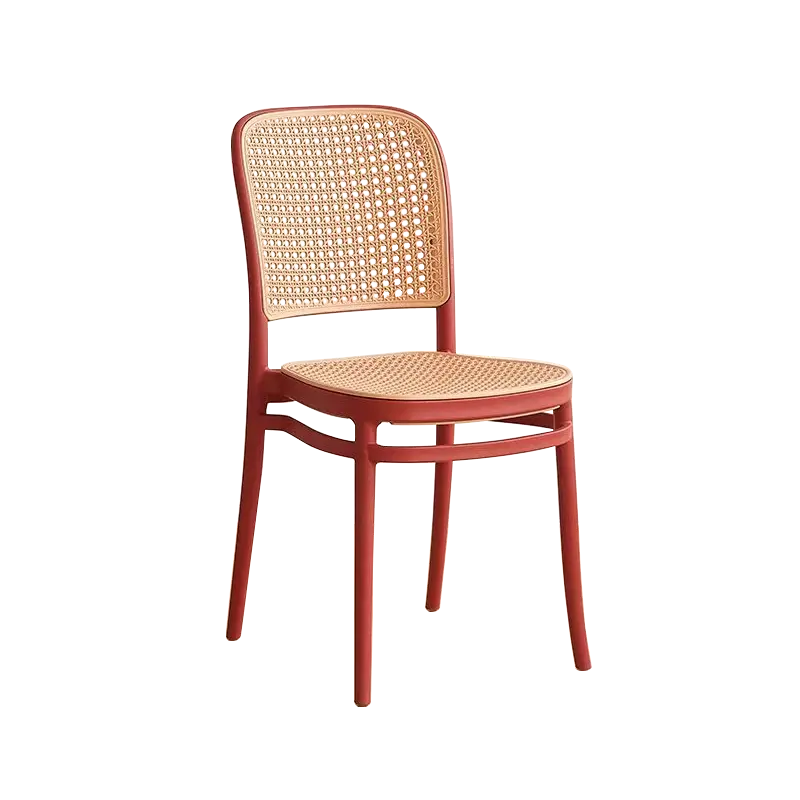 PIRA - RATTA DC KURSI ROTAN PLASTIK / KURSI MAKAN / KURSI TERAS / KURSI SANTAI / KURSI CAFE / KURSI PLASTIK warna RED - BROWN - PIRA - foto 3