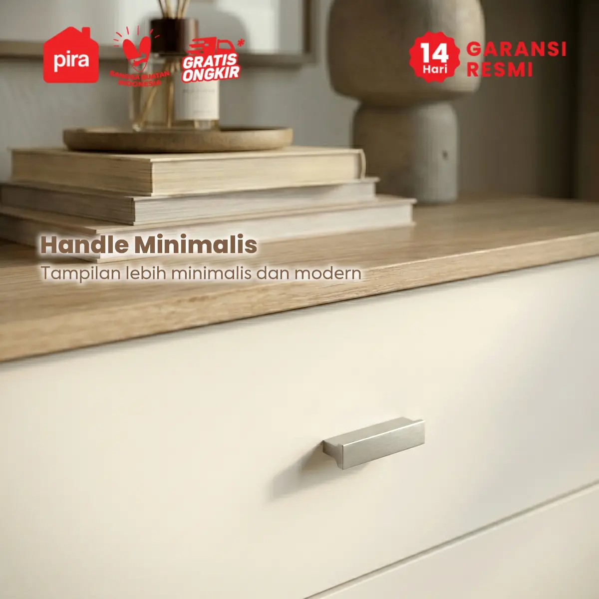 PIRA METROPOLIS OX -  KATO CH4 LEMARI LACI / DRAWER / LEMARI SUSUN warna PRO OAK - WHITE - PIRA METROPOLIS - foto 6
