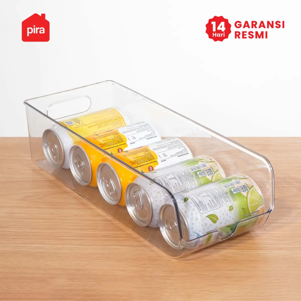 PIRA HOME - SHITA FRD CAN RAK PENYIMPANAN SERBAGUNA / KOTAK PENYIMPANAN MAKAN MINUMAN BENING / ORGANIZER BOX TRANSPARAN warna CLEAR - PIRA HOME - foto 1