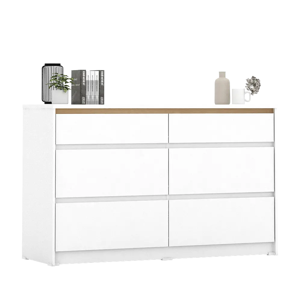 PIRA METROPOLIS OX -  HIRO CH3+3 LEMARI LACI 3+3 SUSUN / KABINET warna WHITE - PRO OAK - PIRA METROPOLIS OX - foto 7