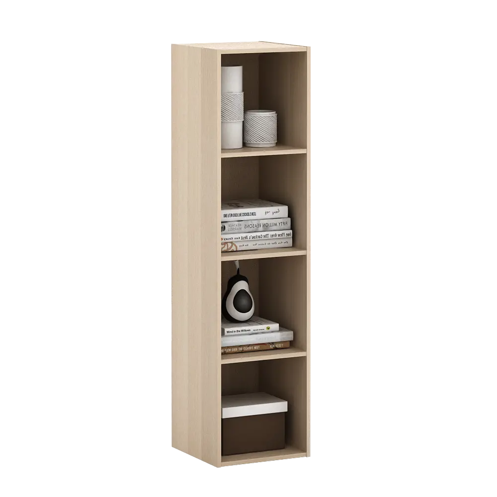 PIRA METROPOLIS -  HAKO SU 4X1 RAK 4 SUSUN / RAK SUSUN SERBAGUNA / RAK BUKU warna PRO OAK - PIRA METROPOLIS - foto 6