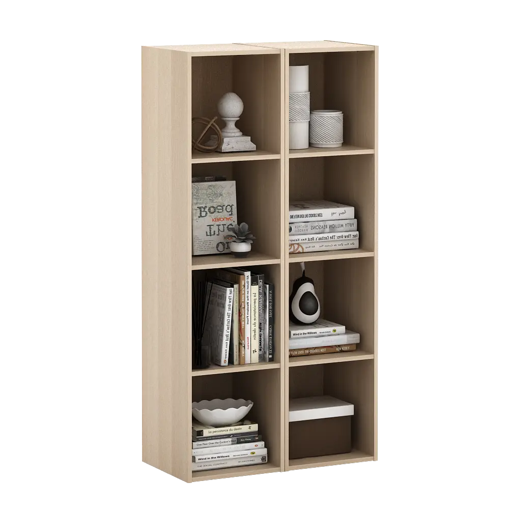 PIRA METROPOLIS -  HAKO SU 4X1 RAK 4 SUSUN / RAK SUSUN SERBAGUNA / RAK BUKU warna PRO OAK - PIRA METROPOLIS - foto 3