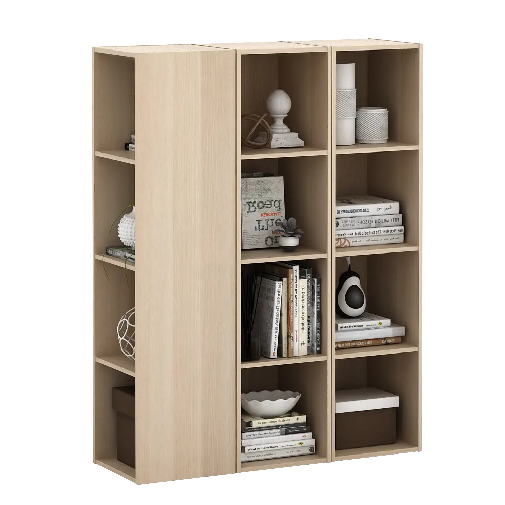 PIRA METROPOLIS -  HAKO SU 4X1 RAK 4 SUSUN / RAK SUSUN SERBAGUNA / RAK BUKU warna PRO OAK - PIRA METROPOLIS - foto 4