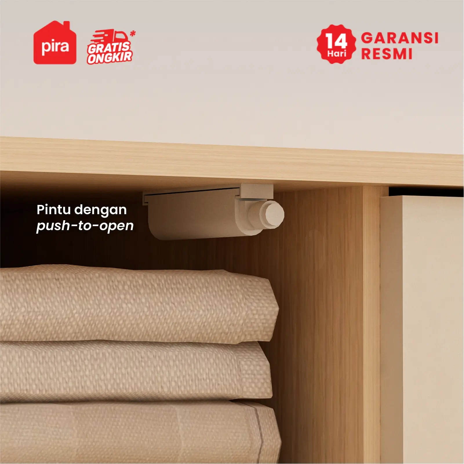 PIRA METROPOLIS - HANZEL RSG80 RAK SERBAGUNA / RAK DISPLAY warna PRO OAK - LIGHT TAUPE - PIRA METROPOLIS - foto 7