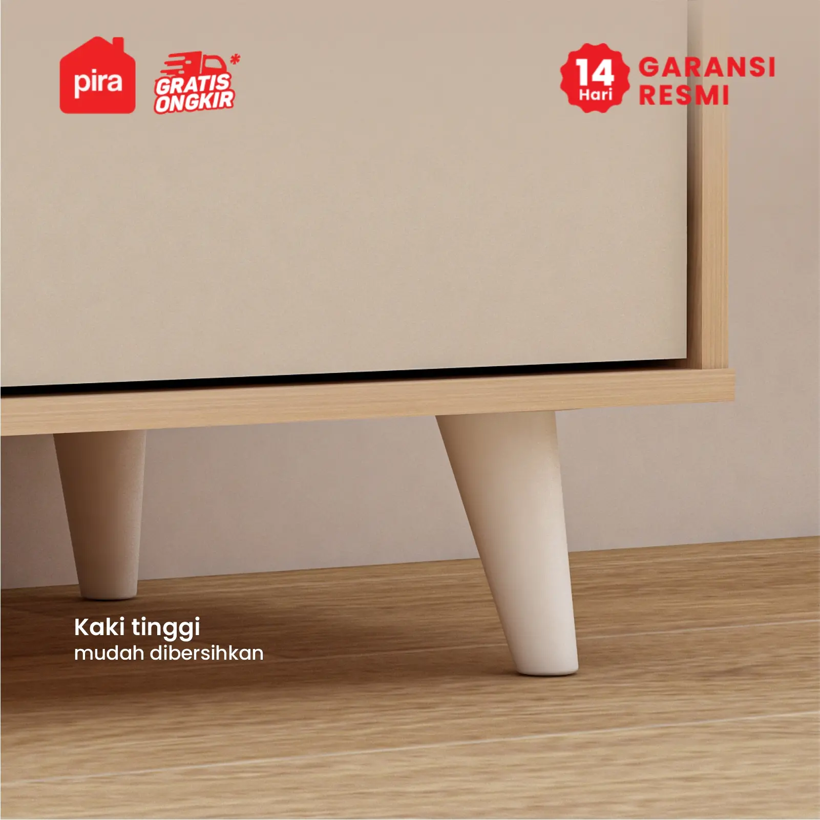 PIRA METROPOLIS - HANZEL RSG80 RAK SERBAGUNA / RAK DISPLAY warna PRO OAK - LIGHT TAUPE - PIRA METROPOLIS - foto 8