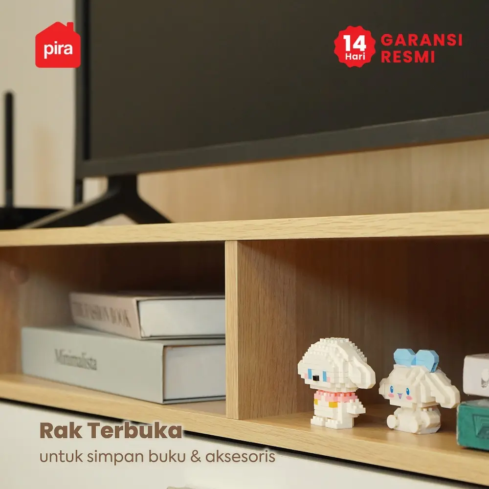 PIRA METROPOLIS  - BELATRIX TV150 MEJA TV / RAK TV warna PRO OAK - WHITE - PIRA METROPOLIS OX - foto 6