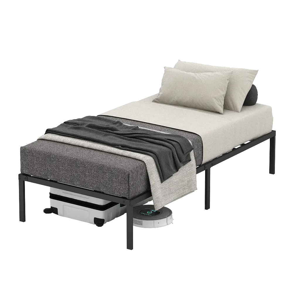 PIRA - BASE MBD100 DIPAN BESI / RANJANG / TEMPAT TIDUR BESI warna BLACK - PIRA - foto 2