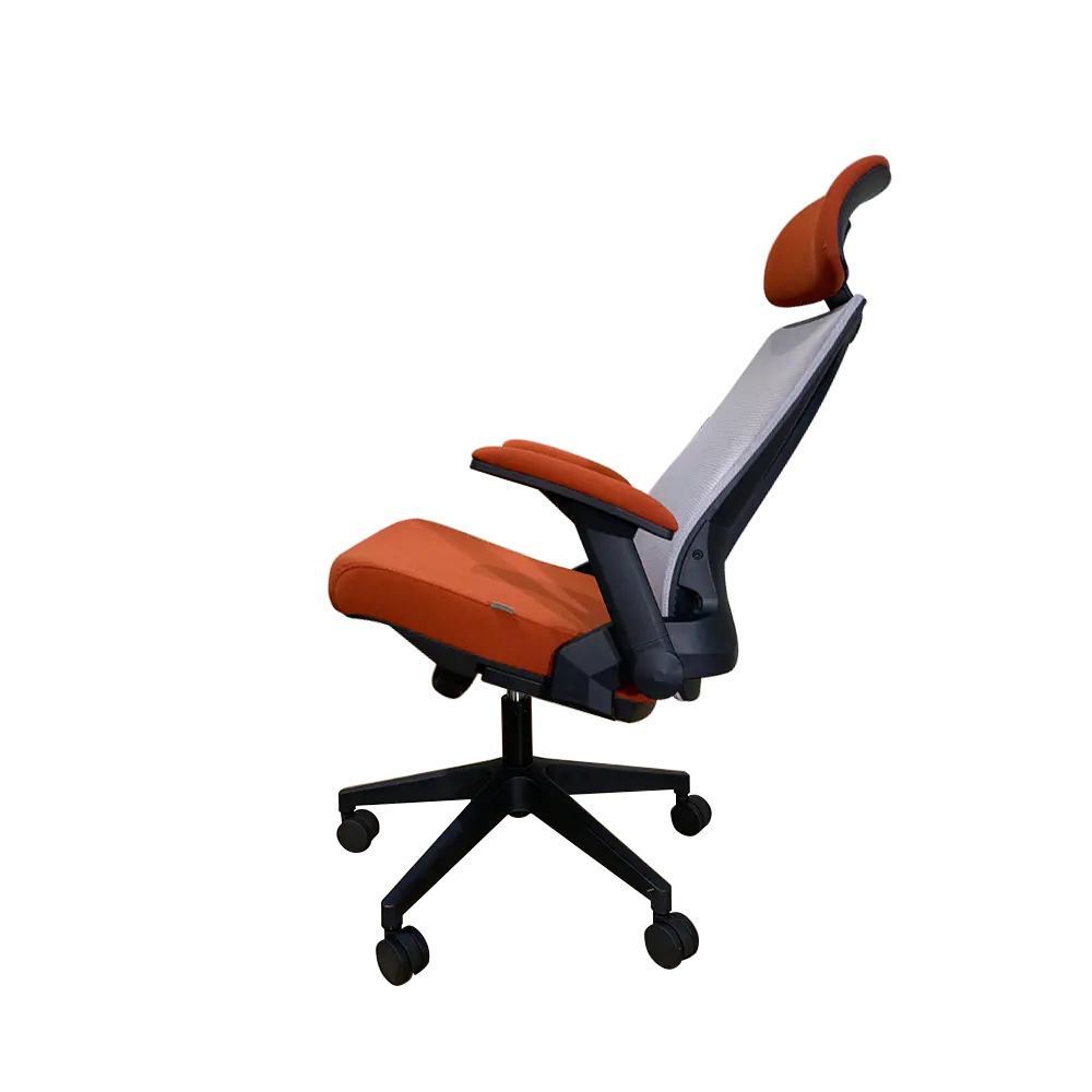 WORKDESIGN - TANO PC PR KURSI KANTOR / KURSI KERJA ERGONOMIS DENGAN LUMBAR SUPPORT warna RED - WORKDESIGN - foto 4