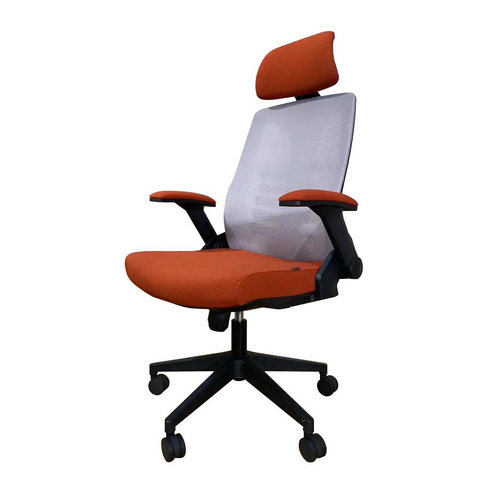 WORKDESIGN - TANO PC PR KURSI KANTOR / KURSI KERJA ERGONOMIS DENGAN LUMBAR SUPPORT warna RED - WORKDESIGN - foto 5