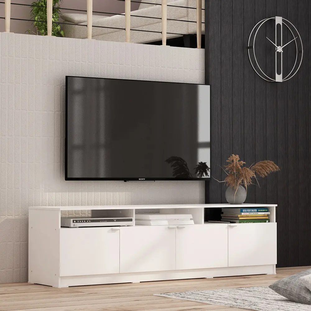 PIRA METROPOLIS - ALBA BAZ TV160 MEJA TV / RAK TV warna WHITE - METROPOLIS - foto 2