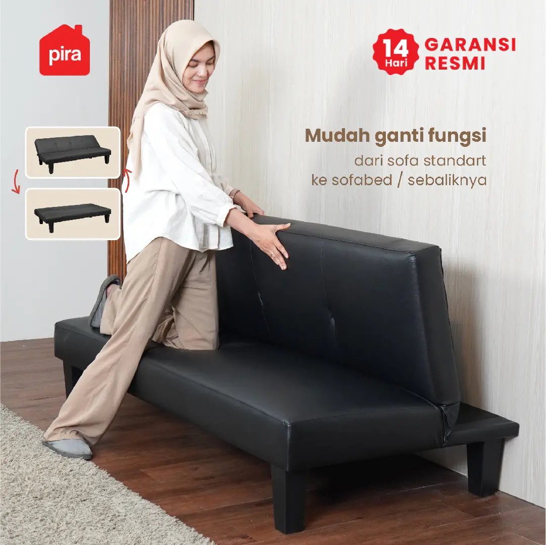 PIRA - OLA SBD 160 SOFA / SOFABED / SOFA BED MINIMALIS warna BLACK - PIRA - foto 4