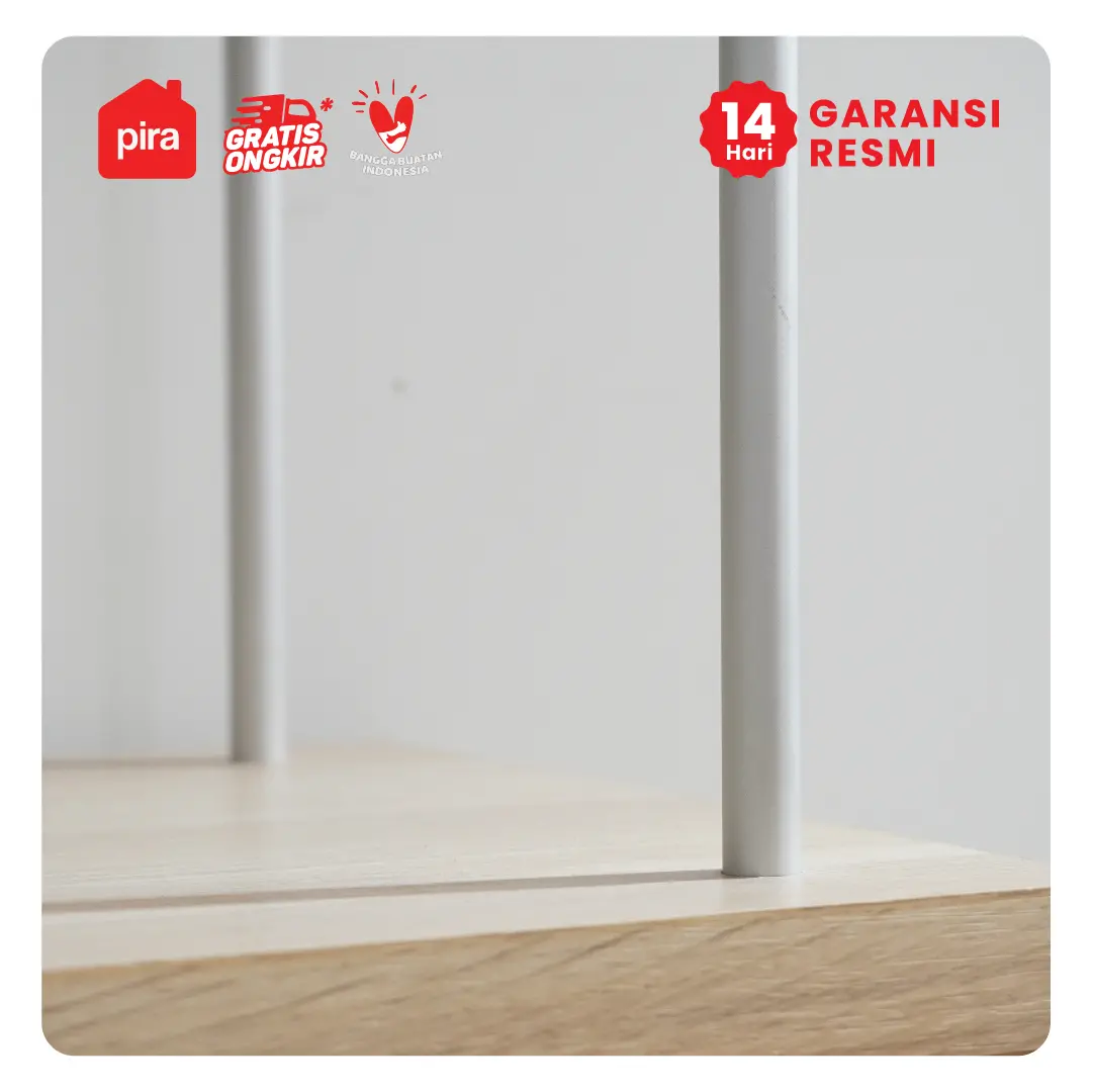 PIRA - ZACK DK 80 MEJA KERJA / MEJA BELAJAR DENGAN RAK BUKU warna PRO OAK - WHITE SM - PIRA - foto 8