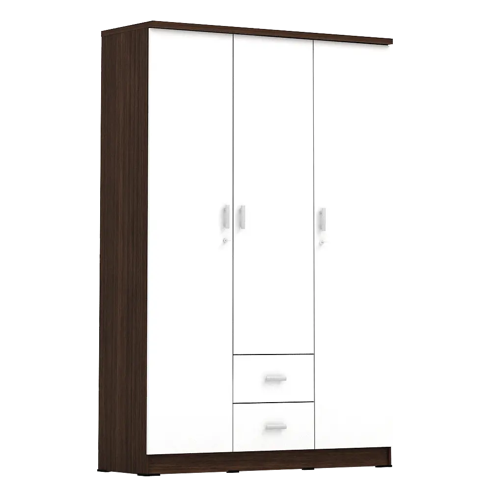 PIRA METROPOLIS OX - ASTA 3PL LEMARI PAKAIAN 3 PINTU warna AMERICAN WALNUT - WHITE - PIRA METROPOLIS OX - foto 8