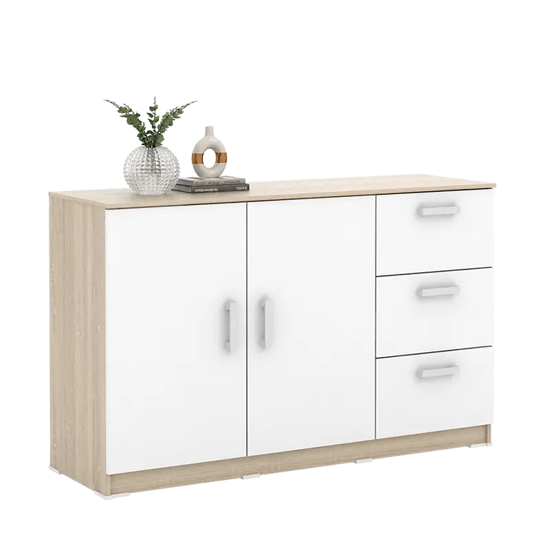 PIRA METROPOLIS - ALBA BAZ SB 120 BUFET warna SONOMA OAK - WHITE - METROPOLIS - foto 5