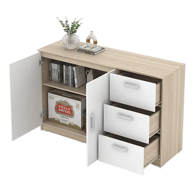 PIRA METROPOLIS - ALBA BAZ SB 120 BUFET warna SONOMA OAK - WHITE - METROPOLIS - foto 3