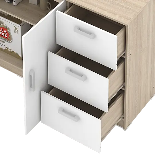 PIRA METROPOLIS - ALBA BAZ SB 120 BUFET warna SONOMA OAK - WHITE - METROPOLIS - foto 4