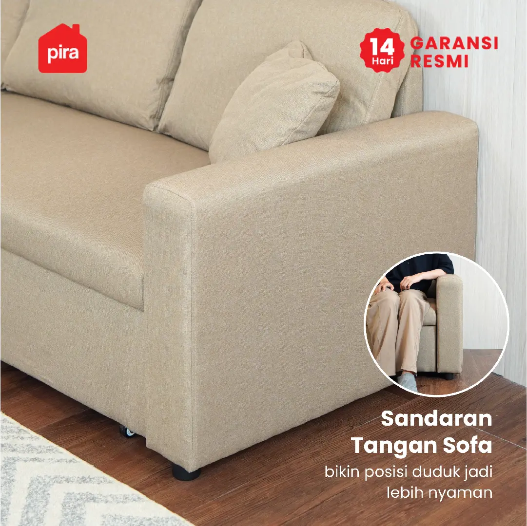 PIRA BAVARIAN - CAMILA SFC CONVERTIBLE SOFA / MULTIFUNGSI warna BROWN - PIRA - foto 7