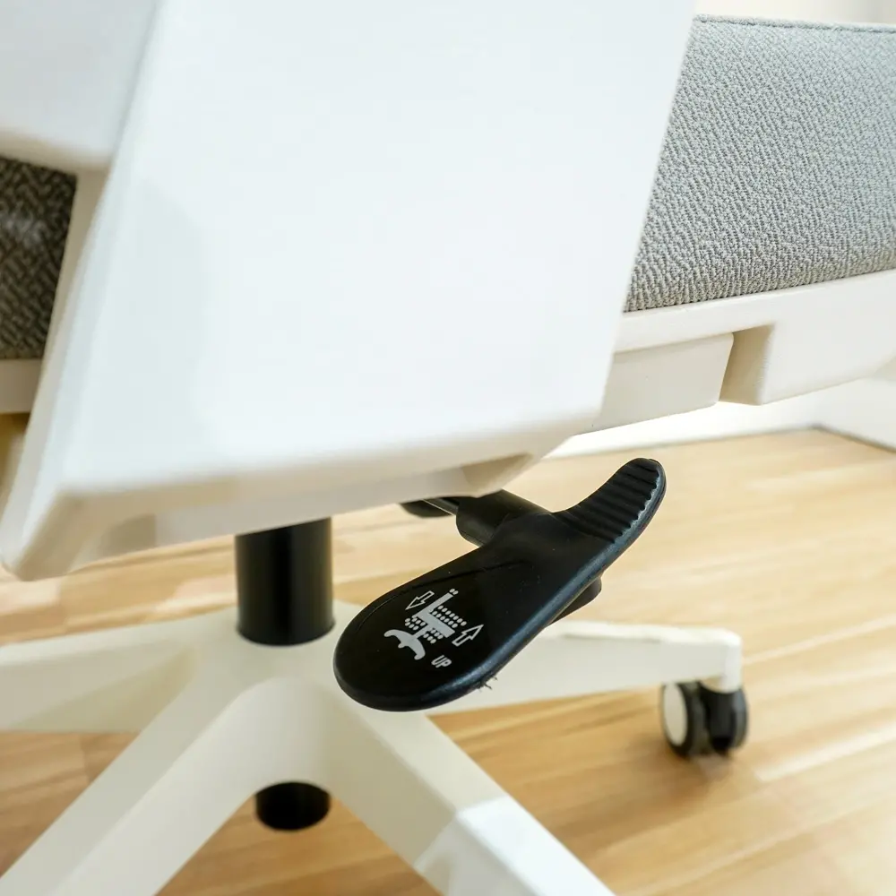 WORKDESIGN - AHSOKA PC PR KURSI KANTOR / KURSI KERJA ERGONOMIS DENGAN SANDARAN KEPALA DAN LUMBAR SUPPORT warna PINK - WHITE LIGHT GREY - WORKDESIGN - foto 9