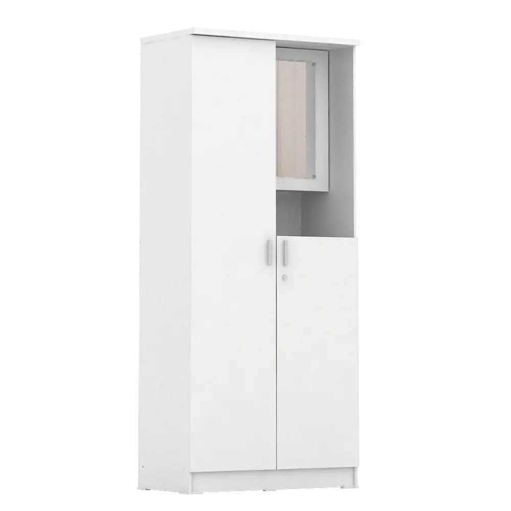 PIRA METROPOLIS OX - ARUNA WDD 2 LEMARI PAKAIAN 2 PINTU DENGAN KACA RIAS warna WHITE - PIRA METROPOLIS OX - foto 5