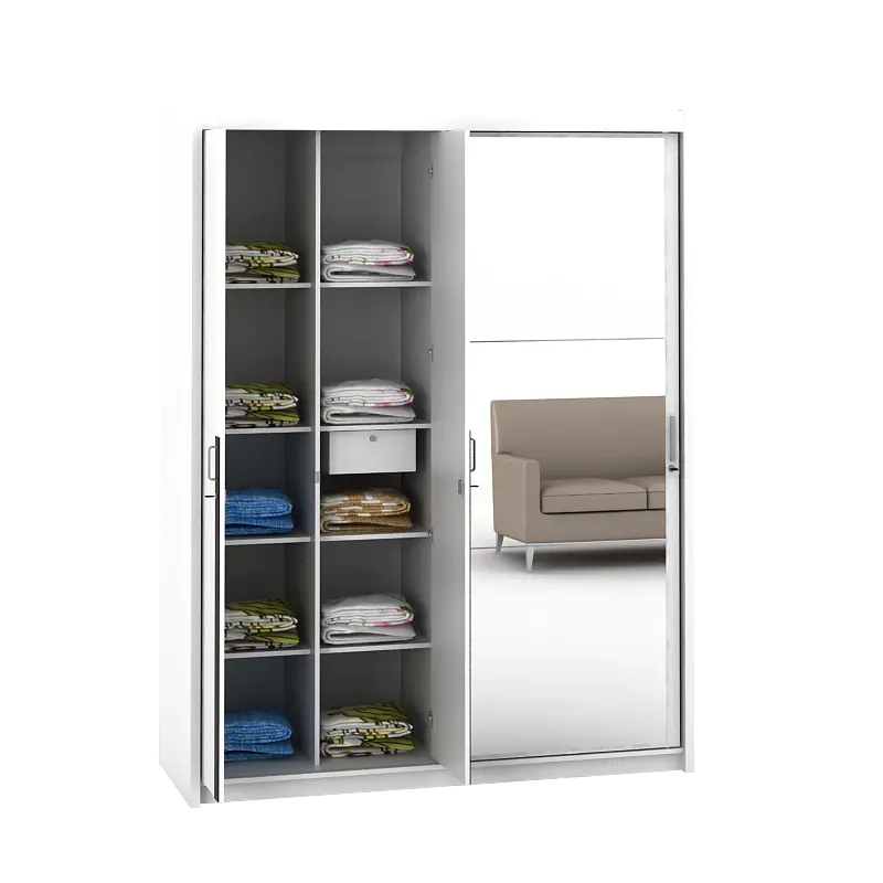 PIRA - IOWA WD164 SSL GL LEMARI PAKAIAN PINTU GESER warna WHITE GL - BLACK GL - PIRA - foto 10