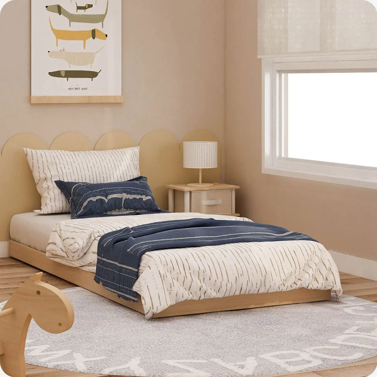 PIRA - NEST BD90 DIPAN LESEHAN / ALAS TEMPAT TIDUR / TATAKAN DIPAN / RANJANG warna PRO OAK - PIRA - foto 6