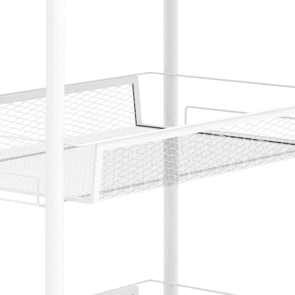 PIRA - GUMI MKT4 RAK TROLI / RAK SERBAGUNA / RAK BESI 3/ 4/ 5 SUSUN DENGAN RODA warna WHITE - PIRA - foto 8