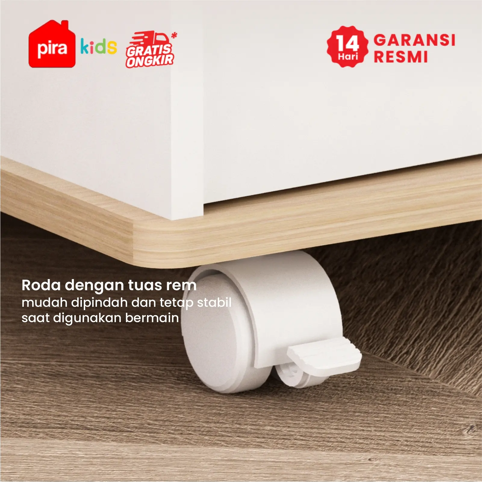 PIRA KIDS -  MORI SHOP PP PRETEND PLAY TOKO JUALAN / MARKET BOOTH / GEROBAK WARUNG MAINAN ANAK warna WHITE SM - PRO OAK - PIRA METROPOLIS - foto 7