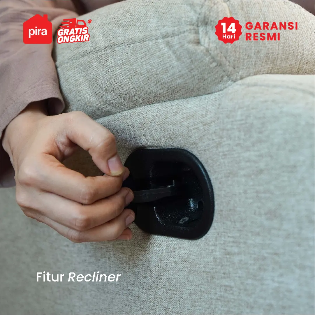 PIRA - GORO 1 RS SOFA / SOFA RECLINER / SOFA RECLINER 1 SEATER DENGAN FITUR ROCKING (AYUN) DAN SWIVEL warna LIGHT BROWN - PIRA - foto 9