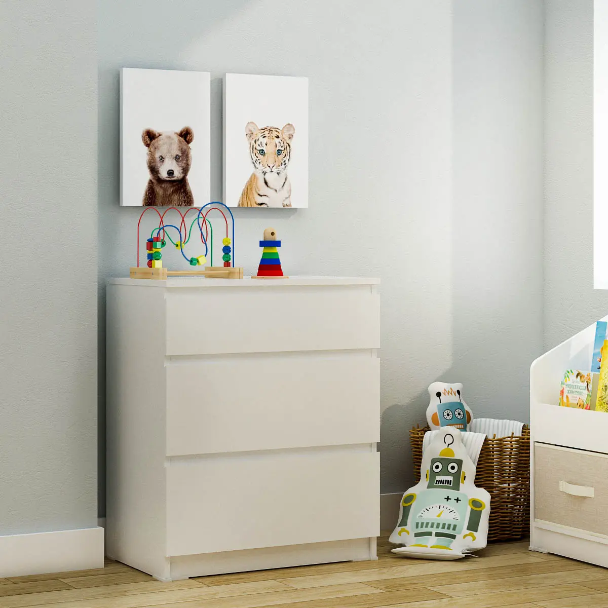 PIRA - LINUS CH3 LEMARI LACI warna WHITE SM - PIRA - foto 2