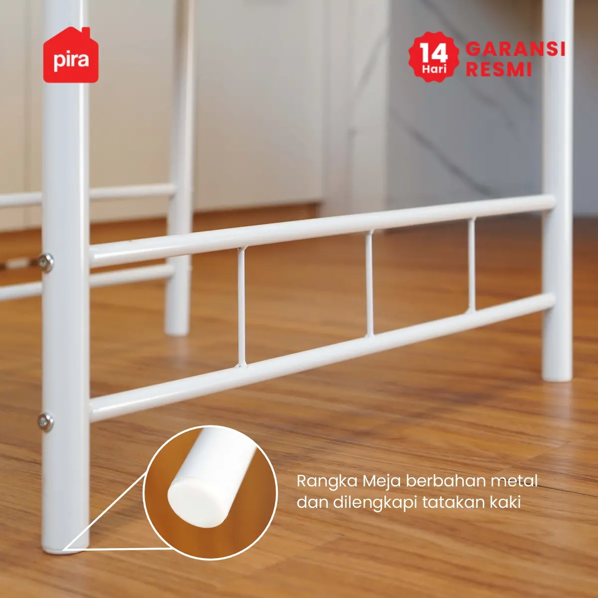 PIRA - SWAN DTS SET MEJA MAKAN DENGAN 2 SET KURSI warna PRO OAK - WHITE - PIRA METROPOLIS - foto 5