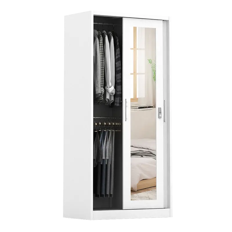 PIRA - STEEL A 90A MWDSL LEMARI PAKAIAN BESI SLIDING / PINTU GESER warna WHITE - PIRA - foto 4